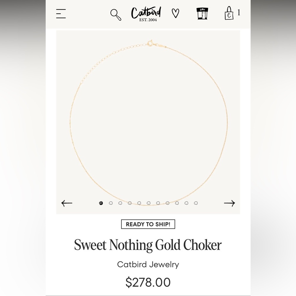 Catbird 14k gold Sweet Nothing Choker